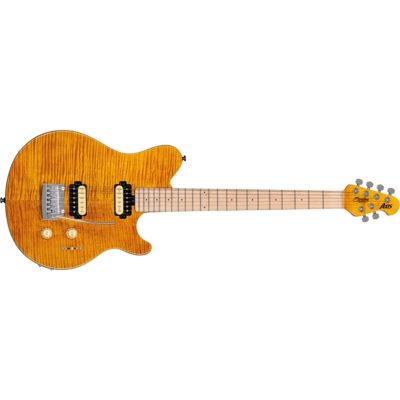 Sterling by Music Man Axis Flame Maple Top Trans Gold